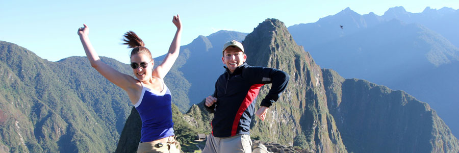 Best Machu Picchu Tours Peru Travel Packages, Jumping at Machu Picchu
