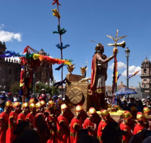 Inti Raymi in Cusco, celebrated in the Maiin Square