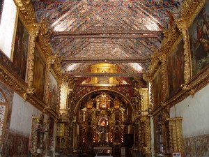 Church of Andahuaylillas on the way from Cusco to Puno