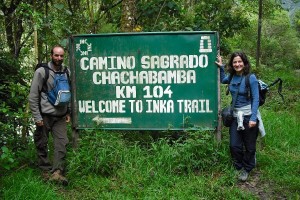 Start The Short Inca Trail at 104 km.
