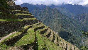 Wiñay Wayna- '' Forever Young'' ruins facing Machu Picchu, the most popular of the Short Inca Trail