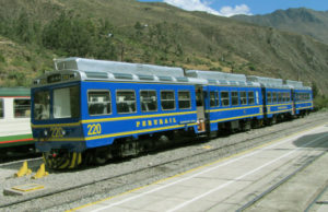 Train to Machu Picchu in Ollantaytambo Train Station