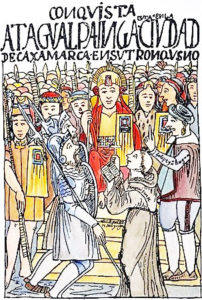 First communication by Inca and Spanish people