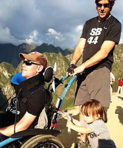 Disabled people can enjoy Machu Picchu with the help of a familiar or TOUR IN PERU staff