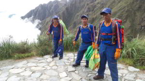 TOUR IN PERU helping with the maintenance of the Inca Trail
