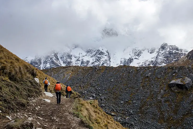 Start of the classic Inca trail km 82