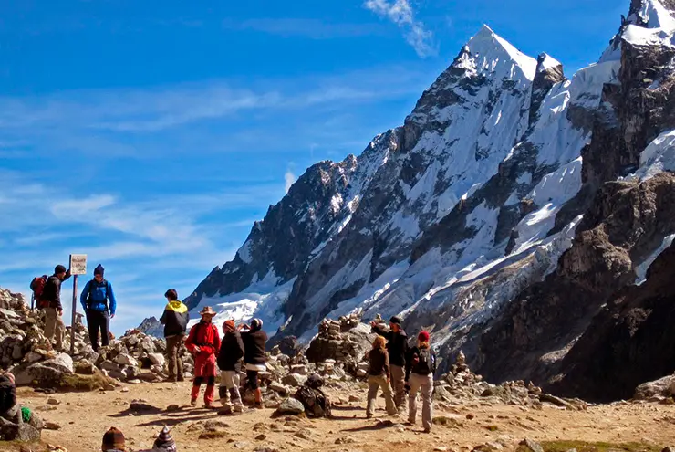 Start of the classic Inca trail km 82